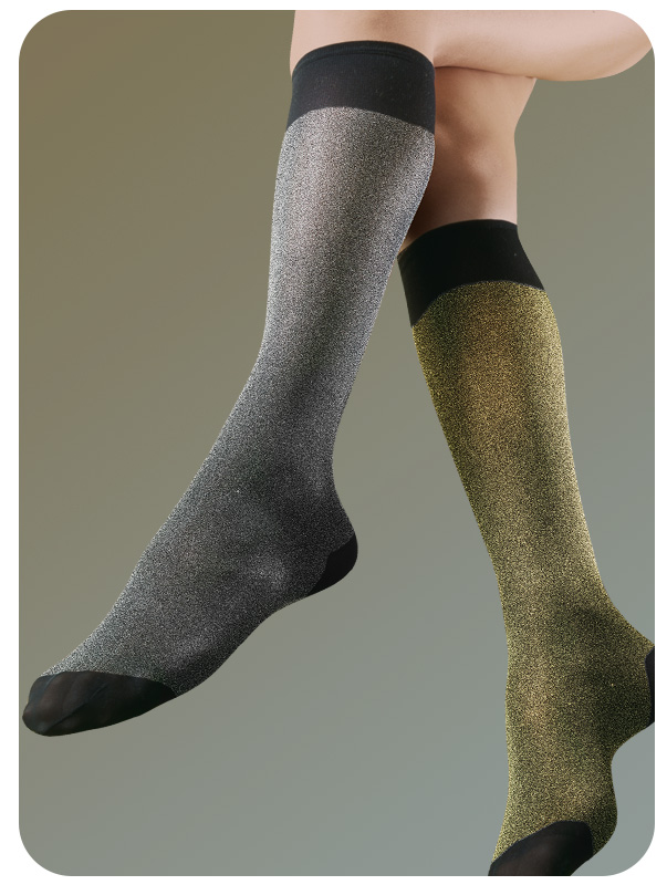 Carezza Elly Tights Stockings Knee-highs graduated Compression man woman mmhg fashion made in italy